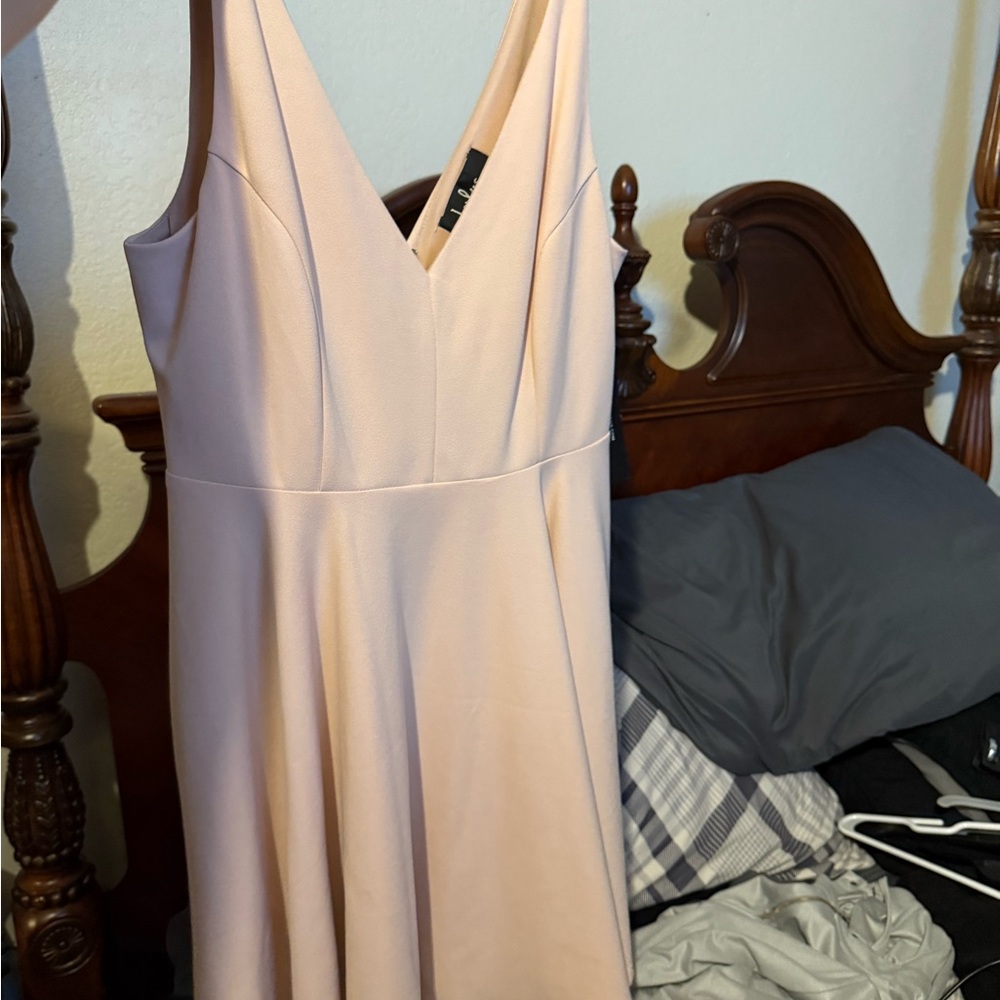 Lulu's Soft Pink Backless Dress